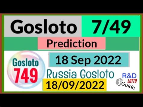 gosloto predictions for today|Gosloto 7x49 .